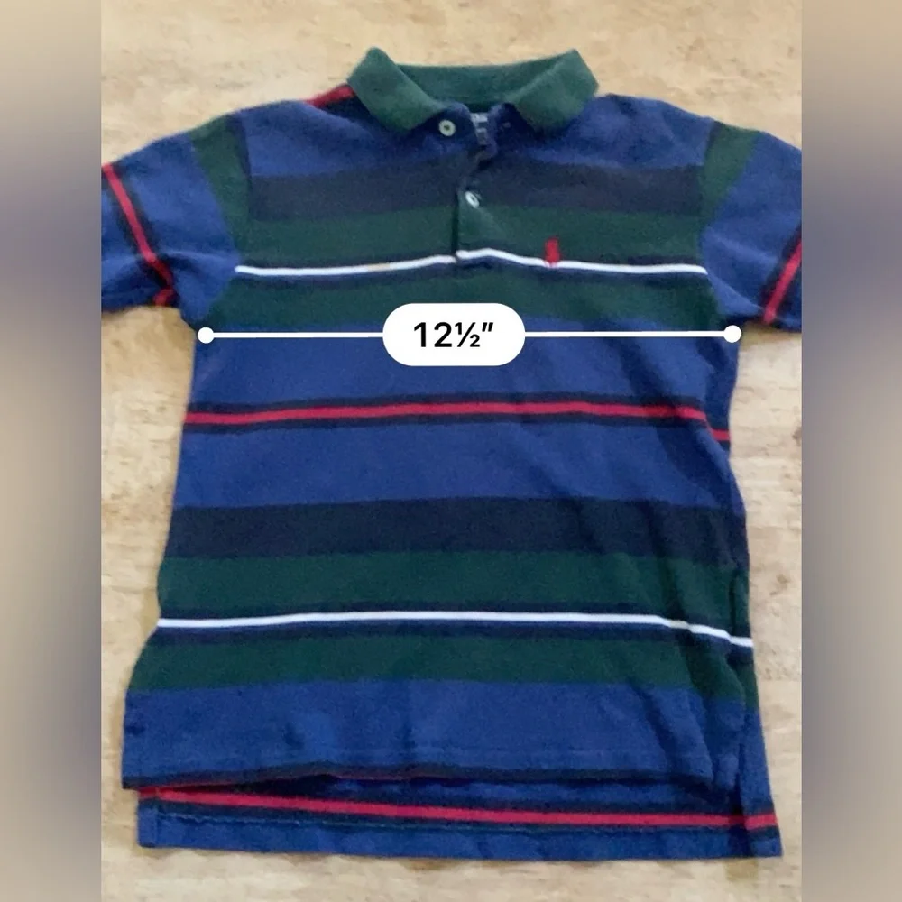 Vintage Polo Ralph Lauren Boy’sSz 6 Striped Mesh Knit Polo Shirt‎